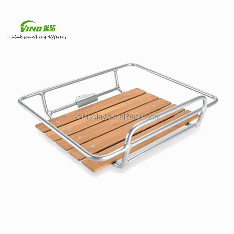 wholesale Beech Wood Slats front rack of  bike  black Transport Pannier Rack with removable rail Luggage carrier for bike