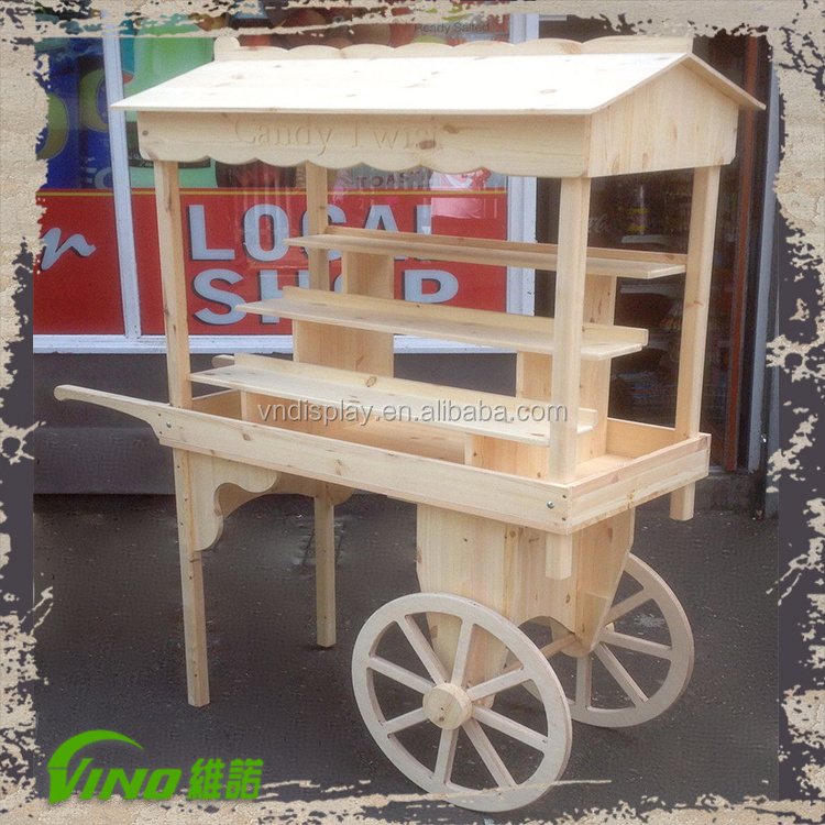 Wood Food Cart,outdoor food cart,rolling food cart