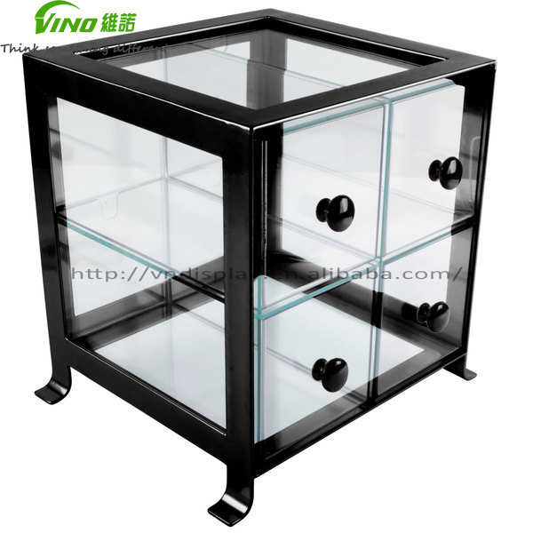 Acrylic Pastry Display Case Acrylic Bakery Display Case Soho Four Drawer Black Steel Bread Case - 14