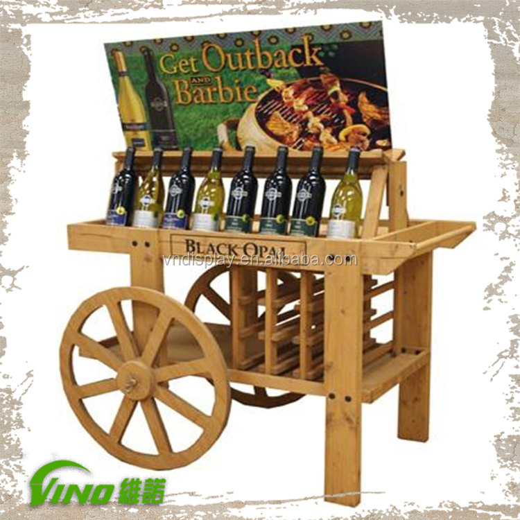 Wood Food Cart,outdoor food cart,rolling food cart