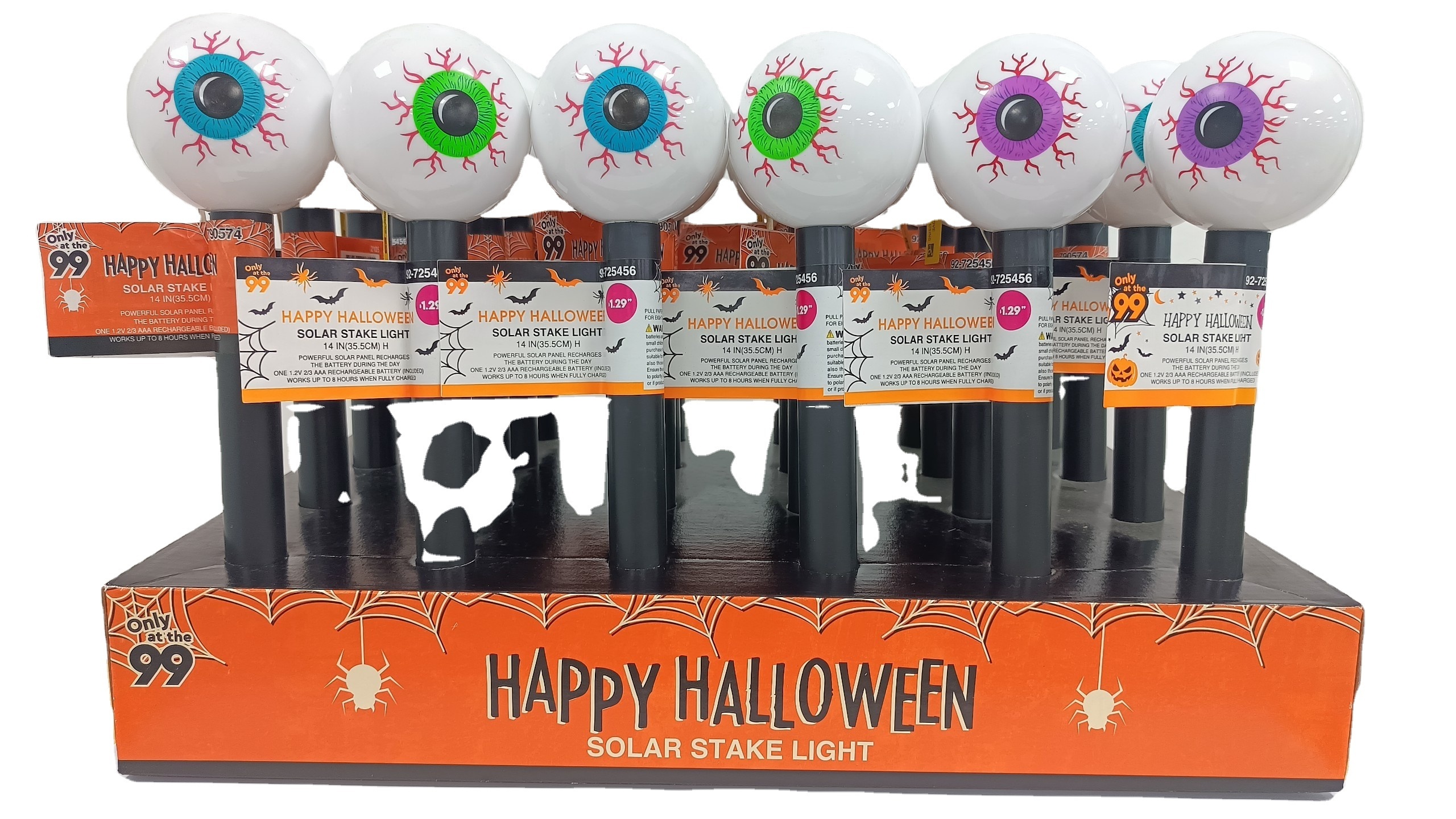 Best price Home Decoration Outdoor Decorative Light 14 Inch Length HALLOWEEN Solar Eyeball Stake for Garden Collection