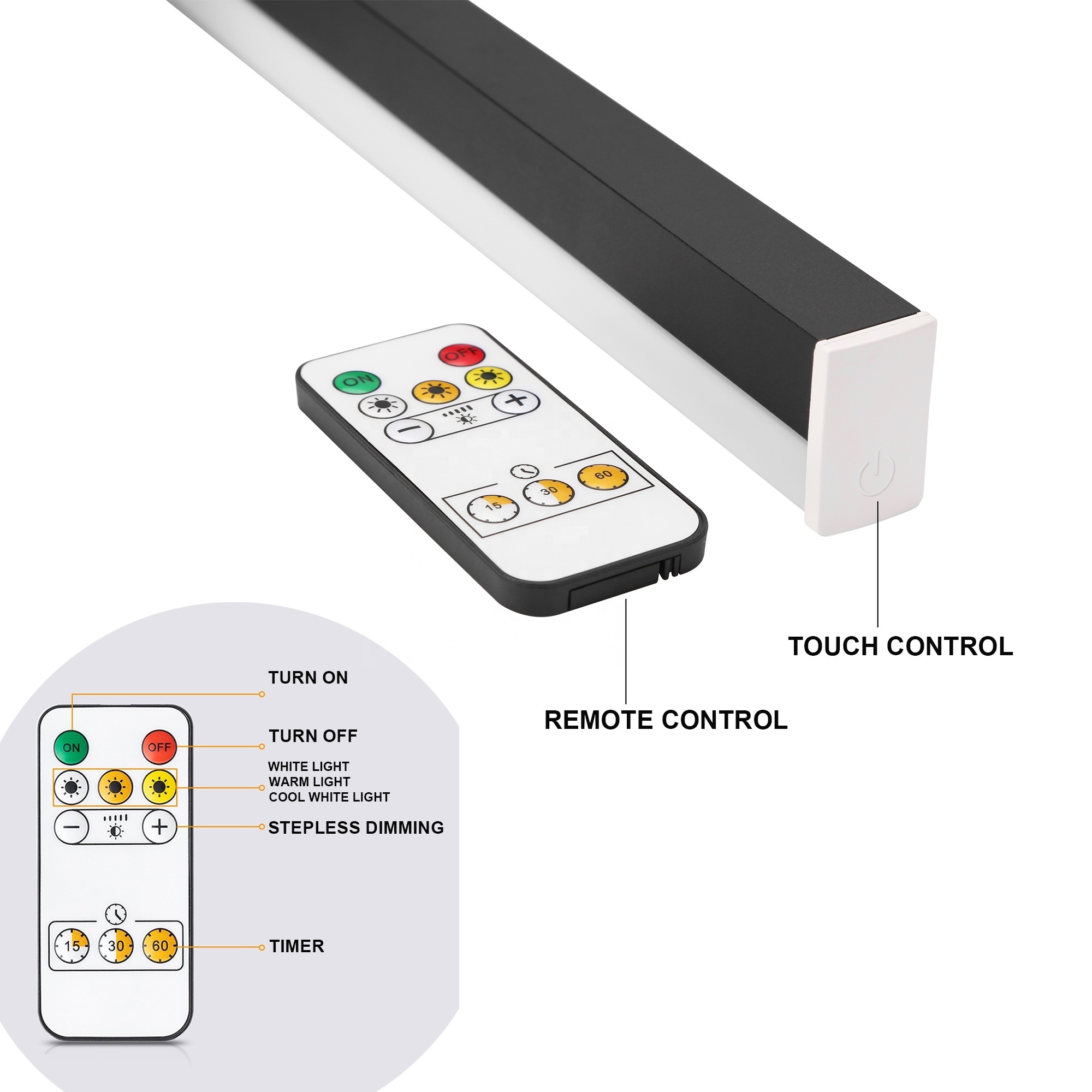 Battery Operated Wireless Picture Light Rechargeable 22inch Painting Display Light,Remote Control Wall Lights