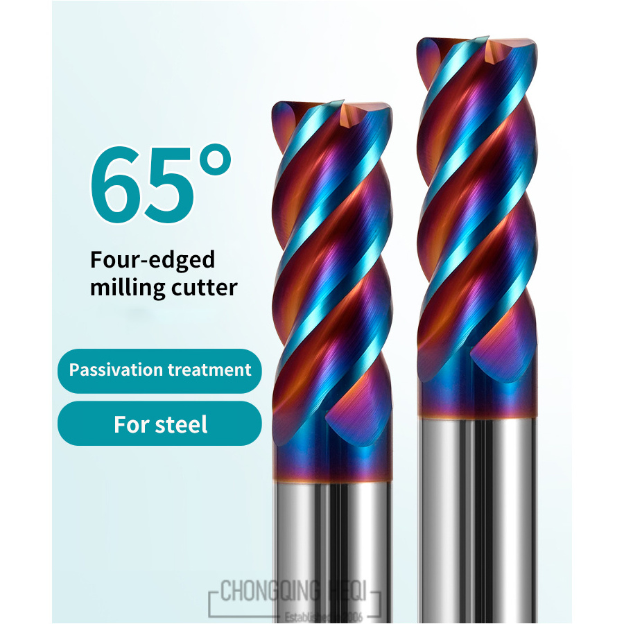 best seller  indexable Milling Cutter end mill  R0.2 R1.0  R0.5 R2.0 R3.0 HRC65 4 Flutes Carbide router bits for Steel