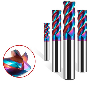 best seller  indexable Milling Cutter end mill  R0.2 R1.0  R0.5 R2.0 R3.0 HRC65 4 Flutes Carbide router bits for Steel