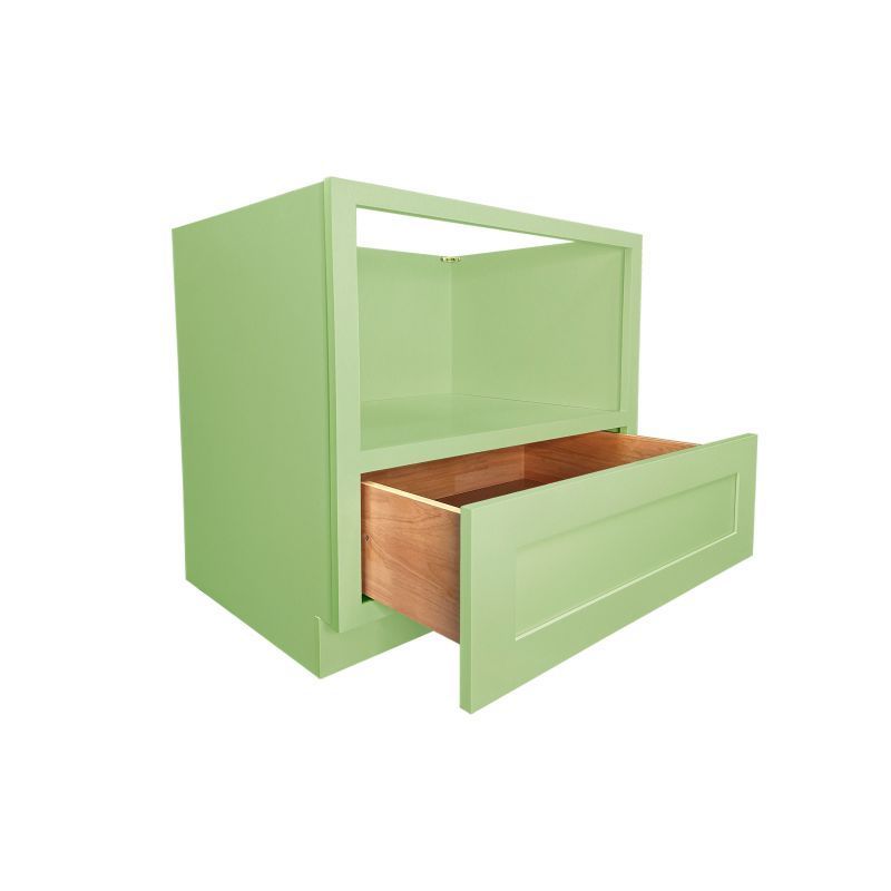 Shallow Green Solid Wood kitchen cabinets ready to assemble corner wall cabinets kitchen cupboard sets