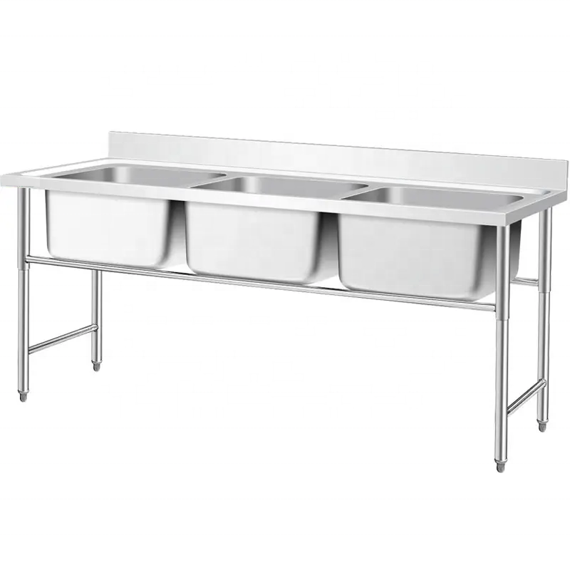 2024 Restaurant Kitchen Commercial Stainless Steel Adjustable Work Table Food Prep Table With Wheels