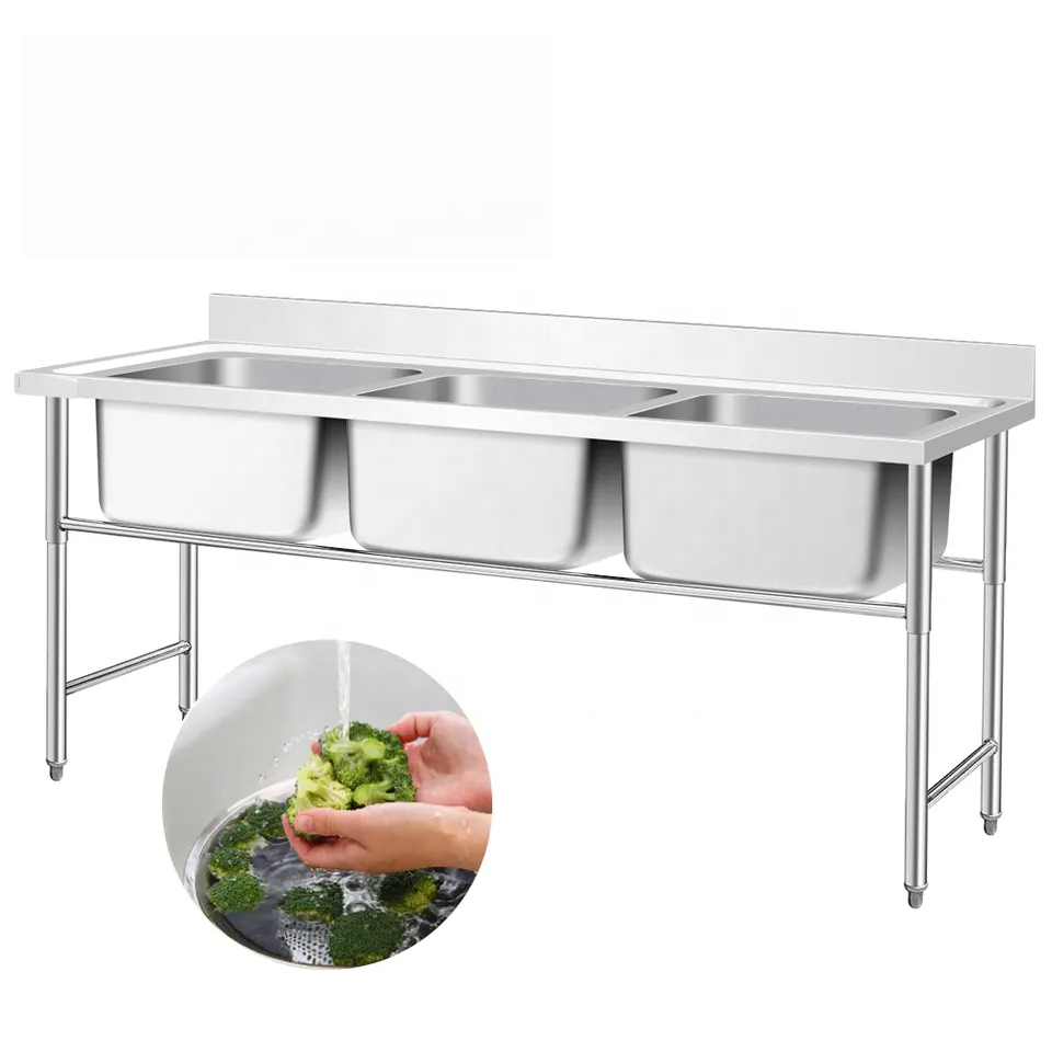 2024 Restaurant Kitchen Commercial Stainless Steel Adjustable Work Table Food Prep Table With Wheels