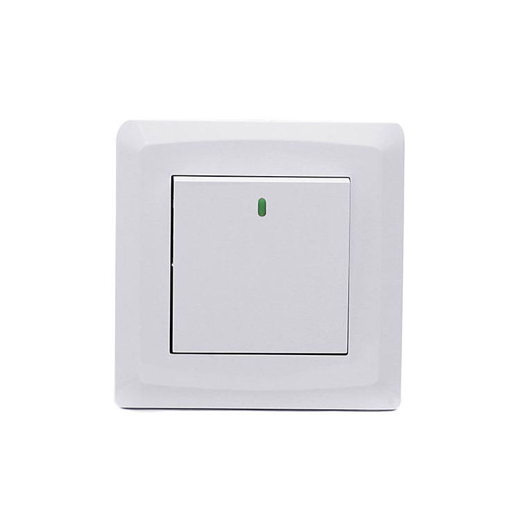 UK/EU Standard Push Button Light Seasonal Piano Switch 10A 1 Gang White Electrical Wall Switch