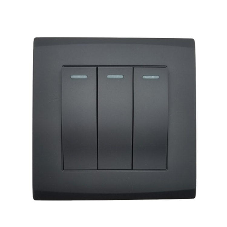 Light Switches Pc Plate Electrical UK Standard British Type Electric Power 1/2 Way 1/2/3/4 Gang Push Button Wall Switch