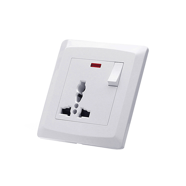 VNX new retro design electric switch board 250V UK push button light electric power switch and socket