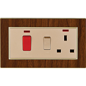 Abuk Saudi Arabia Uk 13a Light Switch Single Socket 45A/20A Switch Electrical Power Universal Outlet Wall Switches Socket