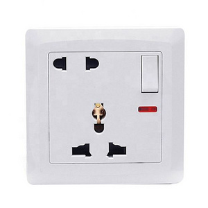 Factory Directly Wholesale White British Range Universal Multifunctional Neon Wall Socket Switches And Sockets Electrical