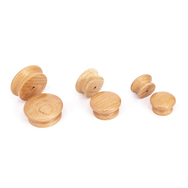 High Quality Smooth Wood Touch Feel OEM Handmade Wood Kitchen Cabinet Pull Wooden Furniture Small Drawer Knob