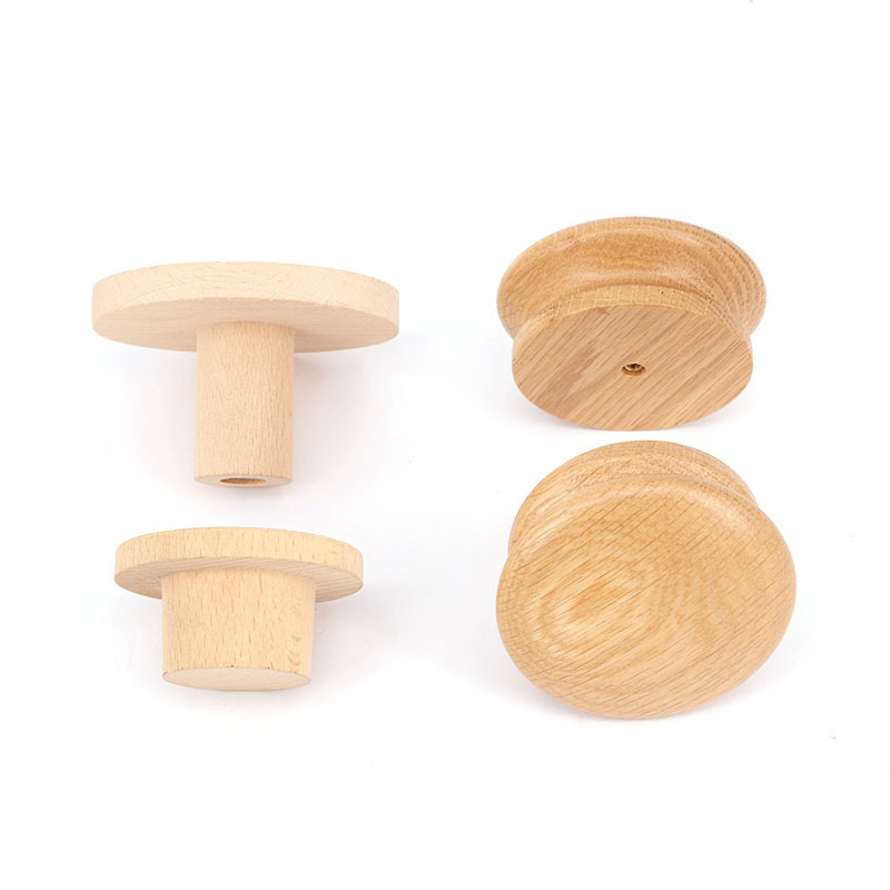 High Quality Handmade Smooth Wood Furniture Handle Knob Small Drawer Pull for Kitchen Cabinets Dressers Wardrobes-OEM Compatible