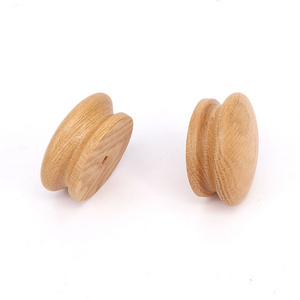 High Quality Smooth Wood Touch Feel OEM Handmade Wood Kitchen Cabinet Pull Wooden Furniture Small Drawer Knob