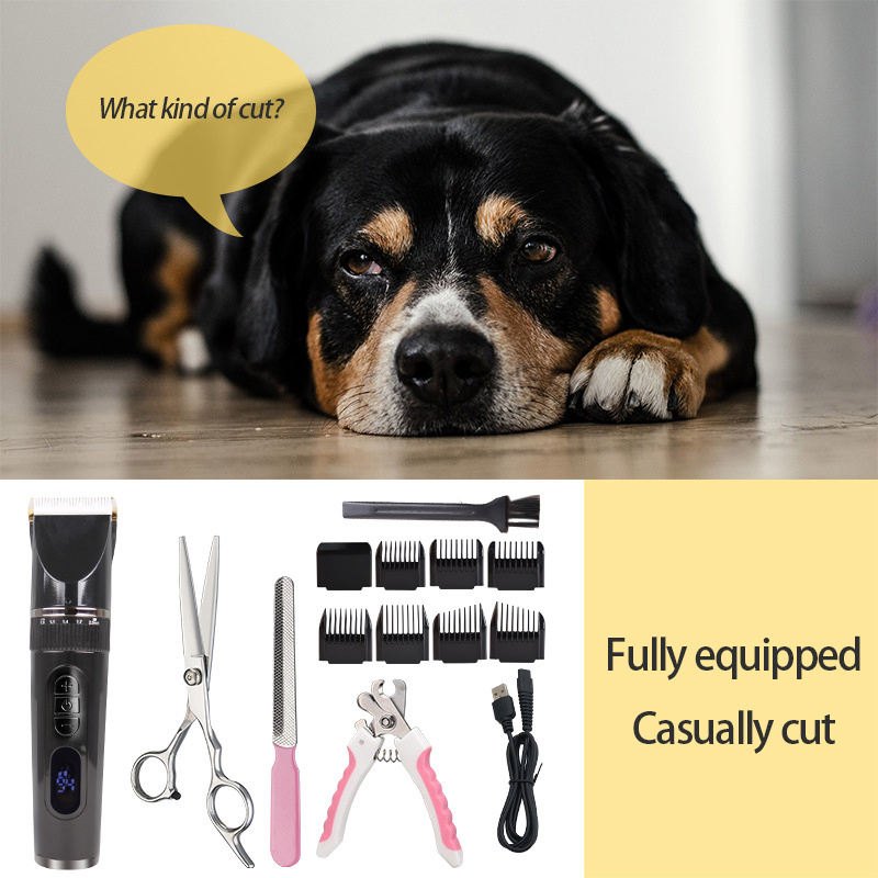 Wholesale professional animal cat electric pet dog hair trimmer cordless pet scissors pusher