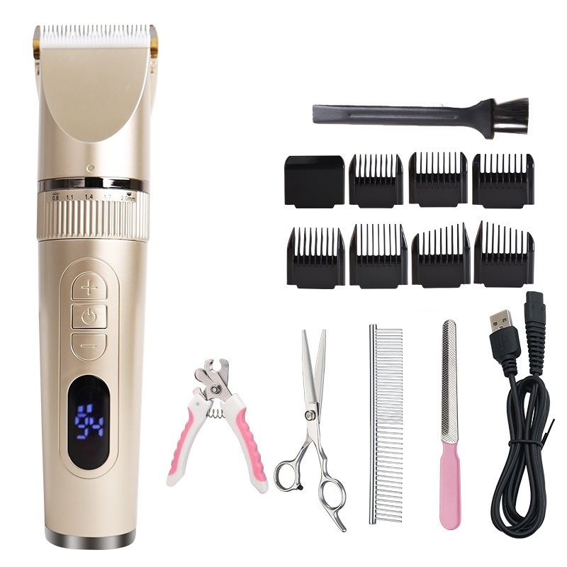 Wholesale professional animal cat electric pet dog hair trimmer cordless pet scissors pusher