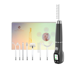 LCD Screen High Frequency Comb 7 in 1 Acne Remove Facial Therapy High Frequency Set Skin Beauty Tools Scalp Hair Care