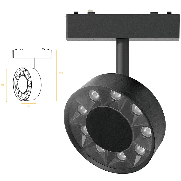 gu10 bulb fitting Adjustable Beam Angle Track Lighting line floodlight12V 24V 110V 220V Ceiling Recessed Lights