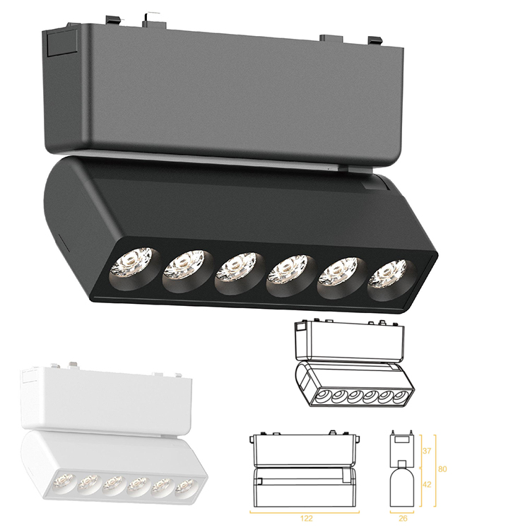 surface mounted spotlight nickel finish Track Lighting Ceiling shanyuan spotlight12V, 24V, 110V, 220V fixture pc