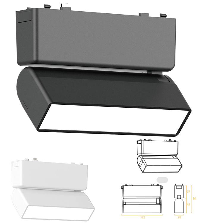 surface mounted spotlight nickel finish Track Lighting Ceiling shanyuan spotlight12V, 24V, 110V, 220V fixture pc