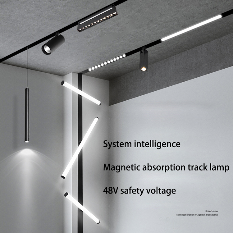 Smart track lamp led without main lighting 2700k-6000k grille lamp 12V 24V 110V 220V concealed rail spotlight line lamp