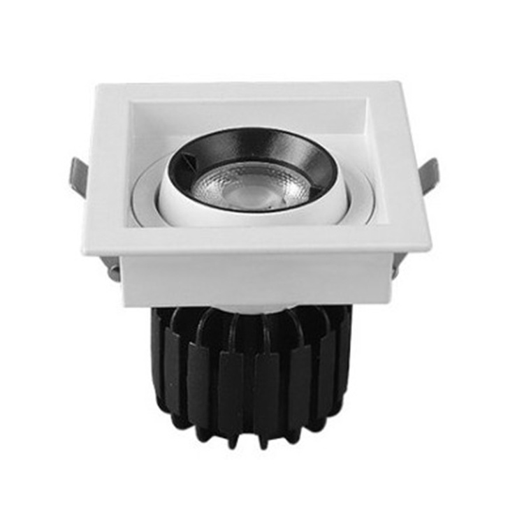 Cob single and double head gall light store commercial Clothes shop grille spot light led embedded square downlight