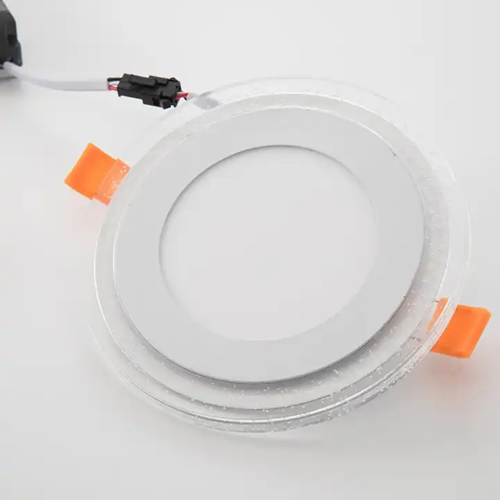 Embedded bubble RGB panel light three color segmented down light project concealed ceiling light LED dual color panel