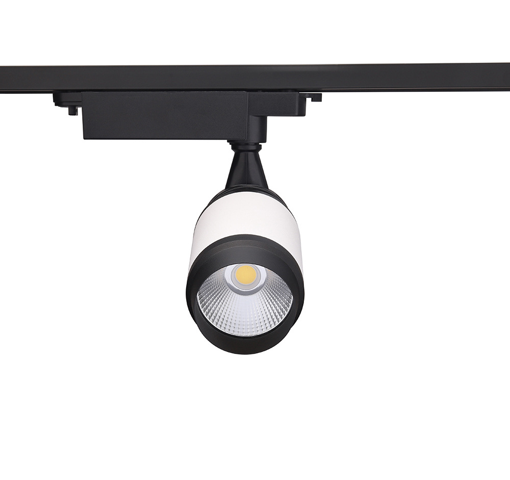 White track spotlight LED 3-wire surface mounted energy-saving spotlight 30w ceiling lamp COB clothing store track lamp housing