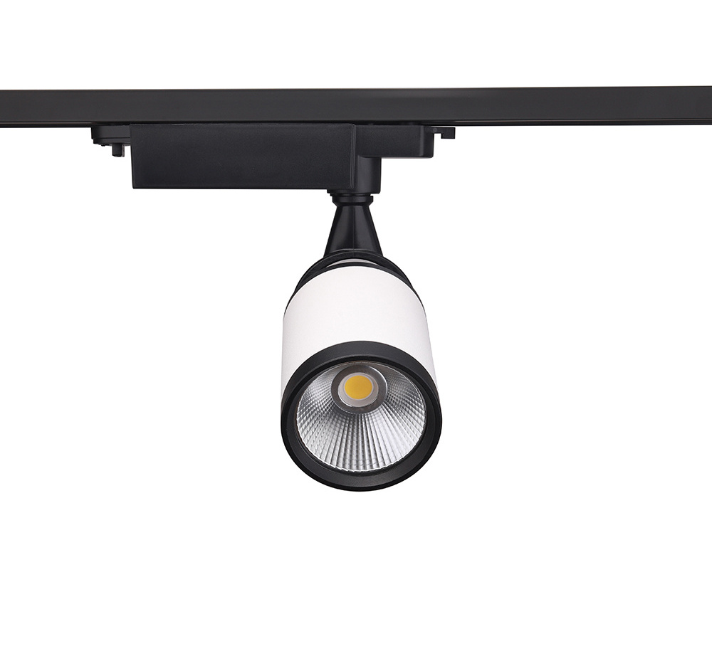 White track spotlight LED 3-wire surface mounted energy-saving spotlight 30w ceiling lamp COB clothing store track lamp housing