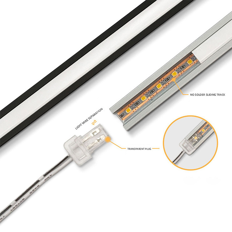 VOC Plug and play embedded cabinet lights with LED patch lights and solderless wiring strip lights