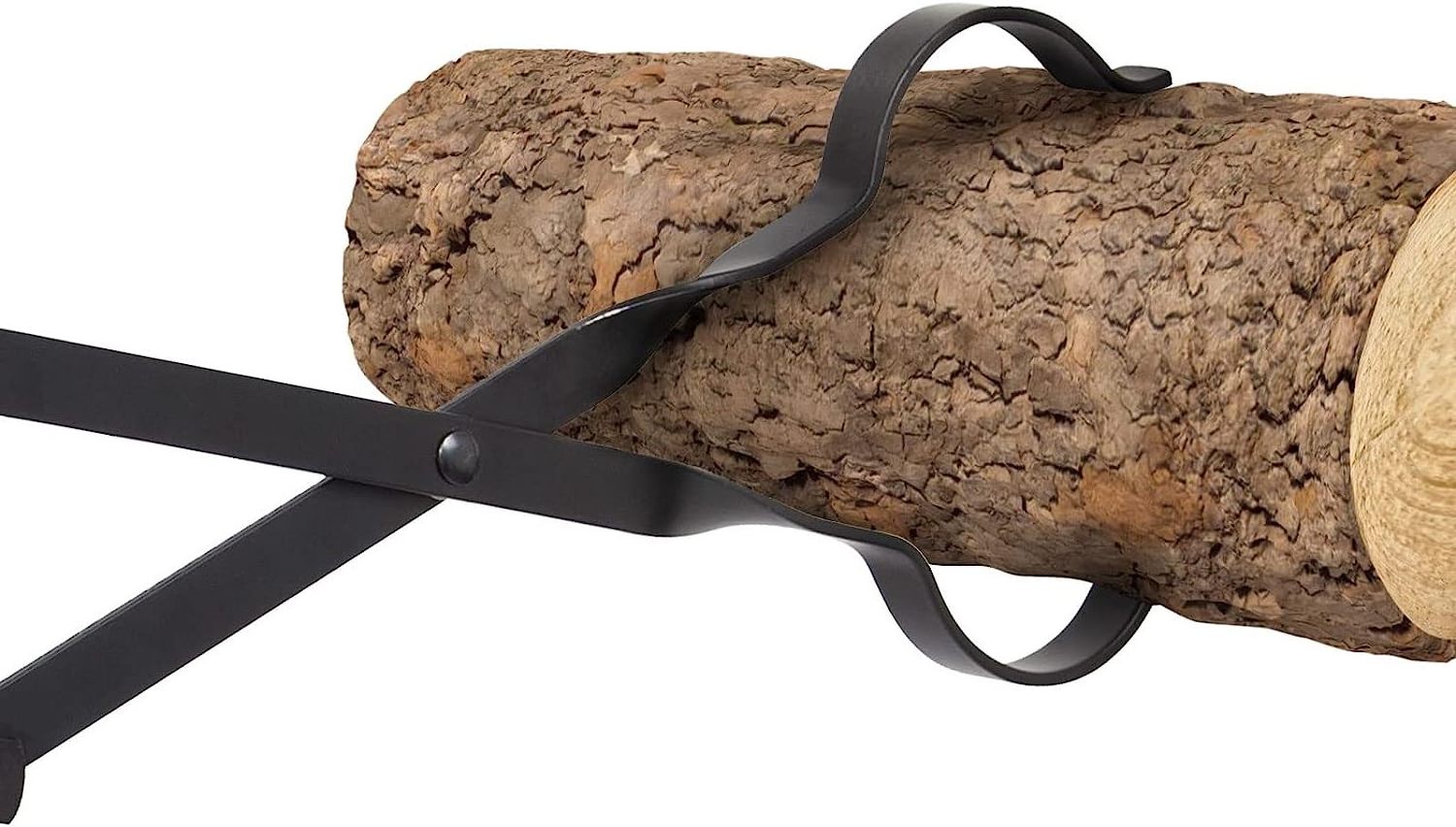 Firewood Tongs Log Grabber with Handcrafted Wrought Iron for Indoor Fireplace/Outdoor Fire Pit