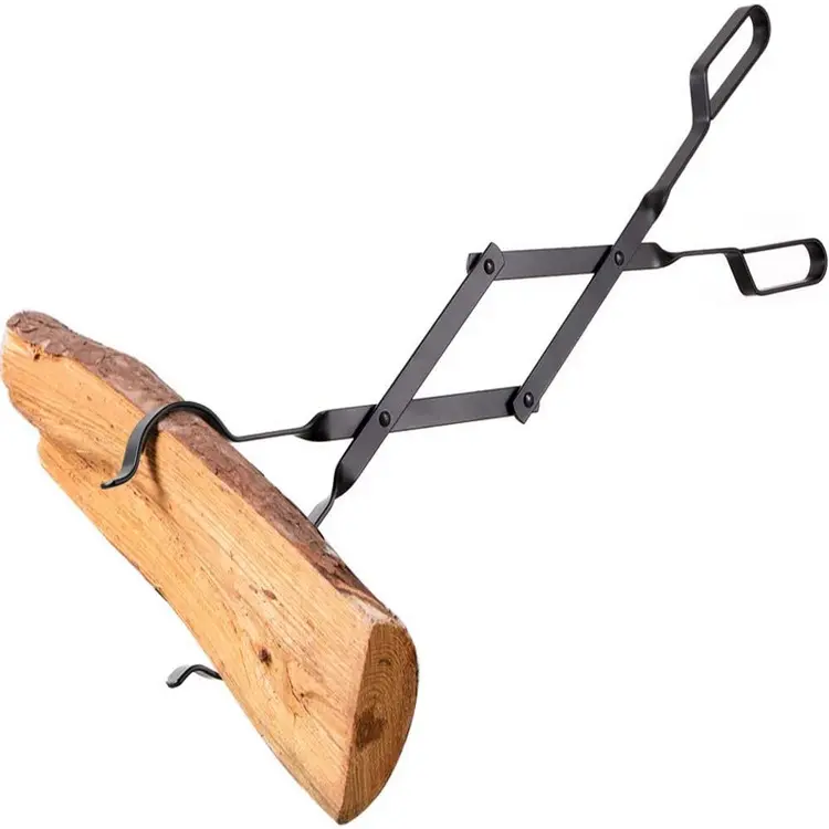 Fireplace Tongs Log Tongs for Outdoor Fire Pits Stove Long Logs Log Grabber Firewood Tongs