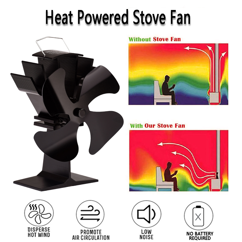 Home Warming Air Fan Hot Sale High Efficiency Heat Powered Stove Burning Fan