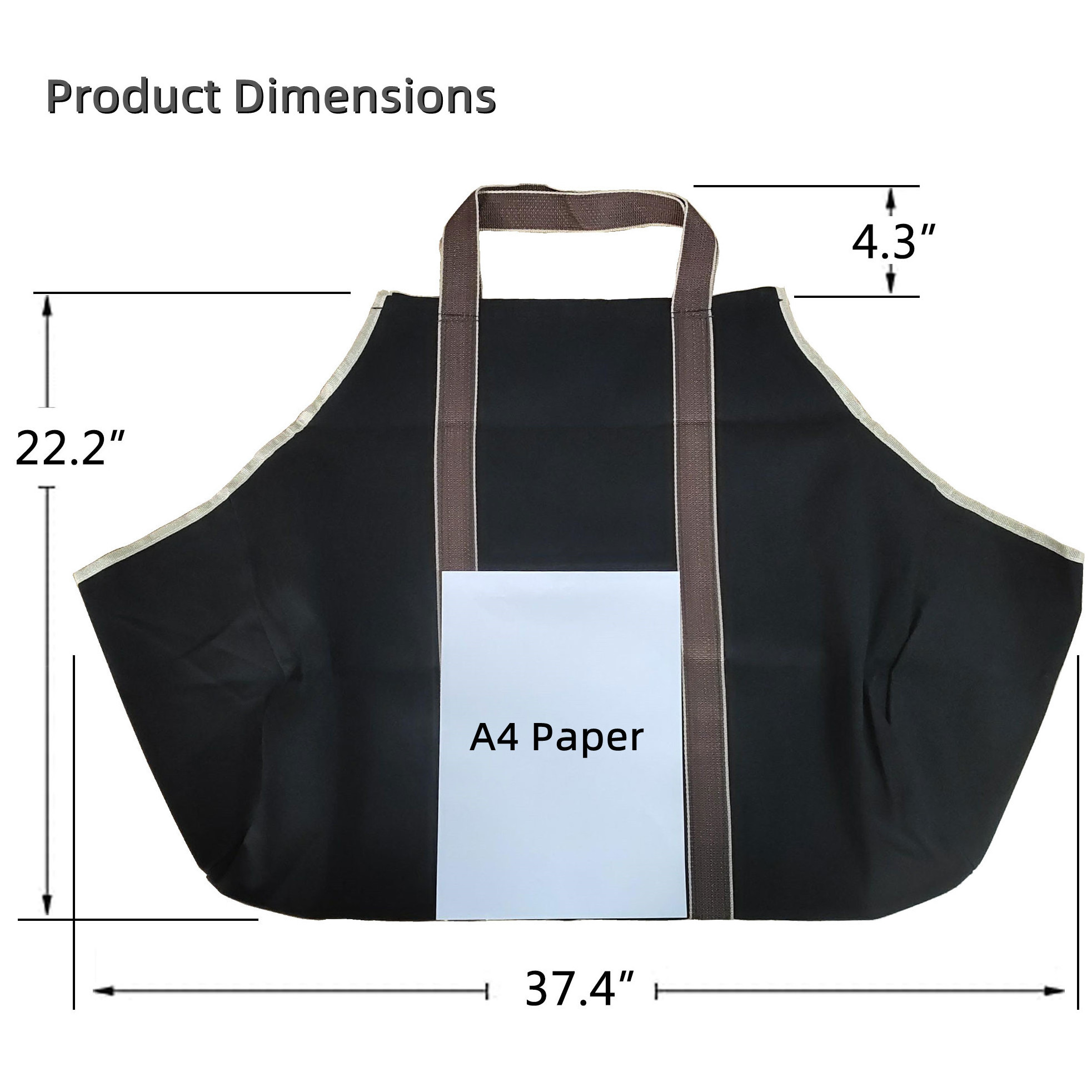 Wood Fireplace Wood Stove Accessories Storage Bag Firewood Log Holder Heavy Duty Large Carrie Bag