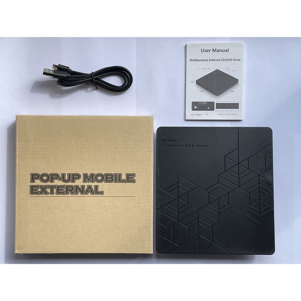 New External CD Drive USB 3.0 HUB Portable CD/Dvd +/-Rw Optical Drive Slim DVD Rom Rewriter Burner For Laptop Desktop PC