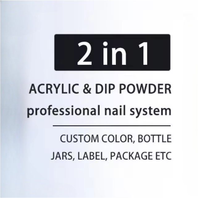 [VO golden supplier]  2-in-1 glow in the dark acrylic paint set glows in 0.35 OZ packing clear pink white acrylic powder