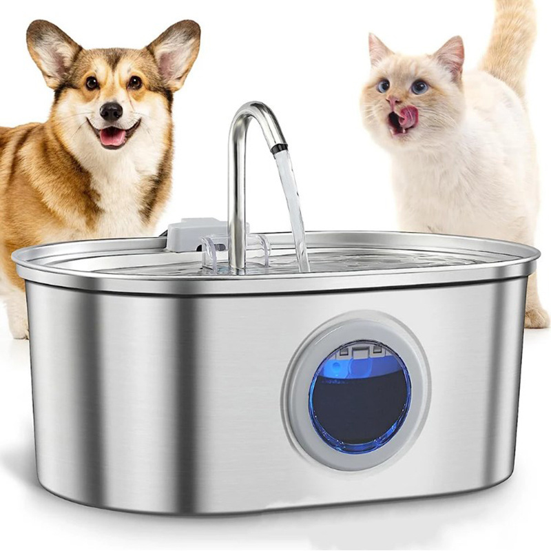 2024 New Dog Water Fountain Stainless Steel 3.2L/108oz Automatic Cat Water Dispenser Pet Water Fountain Dog Products