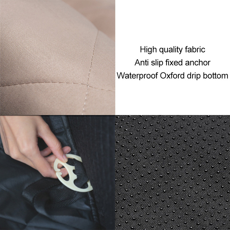 Waterproof Dog Car Seat Cover Pet Travel Carrier Bed Mat Designer Dog Sofa Cover Protector With Middle Seat Oxford Cotton