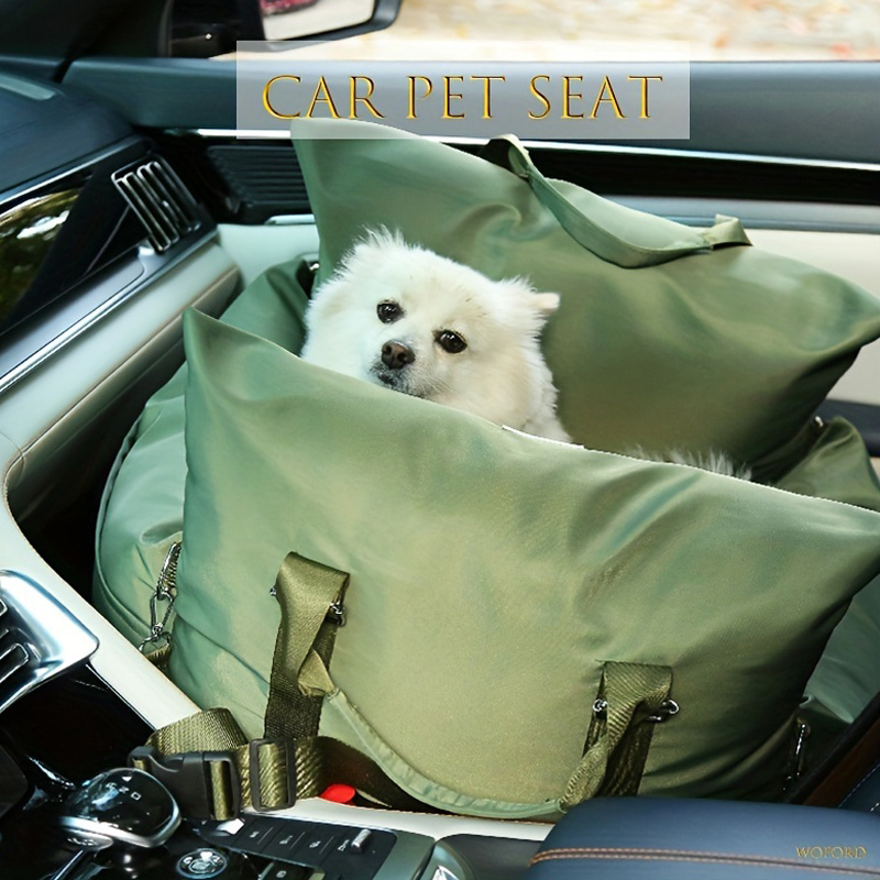 Luxury Waterproof Dog Car Seat Bed Comfortable Puppy Dog Bed Soft Travel Pet Car Seat with Safety Buckle Dog Products OEM LOGO