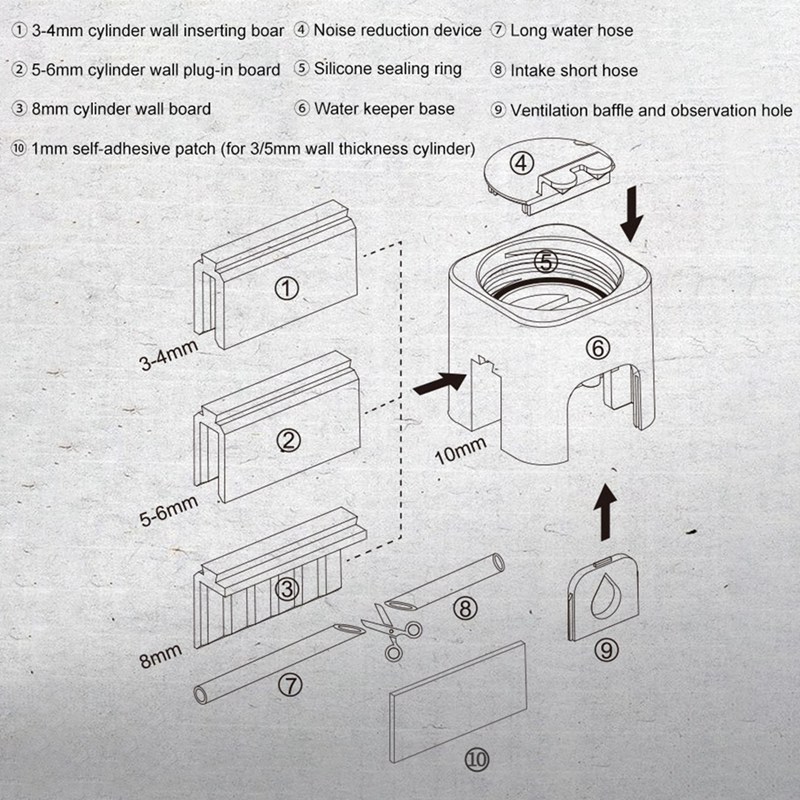 Aquarium Automatic Water Replenishing Device Tools Fish Tank Wall Mounted Water Level Adjustment Tool for Fish Tanks Accessories