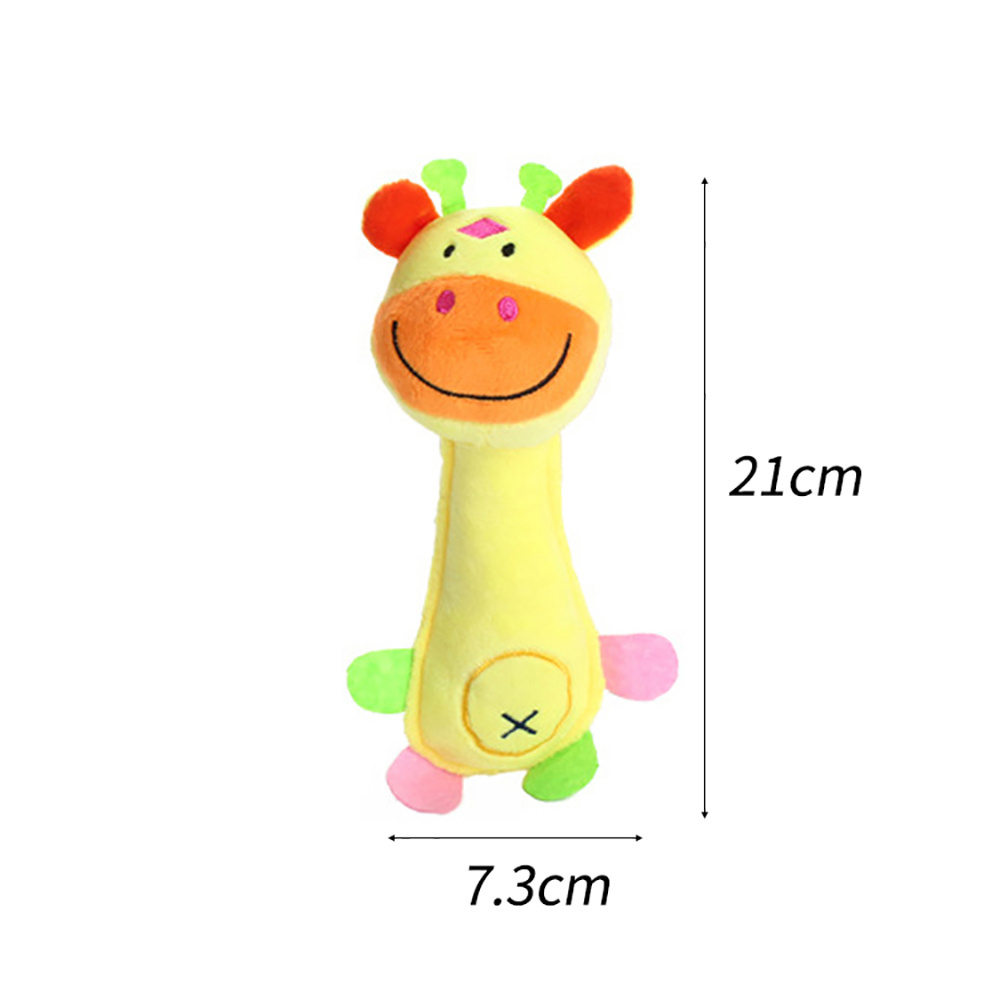 Cute Pet Plush Toy Dog Chew Toy Smiley Pig Monkey Deer Molar Teeth Cleaning Cartoon Animal Pet Toy Cat Pet Supplies