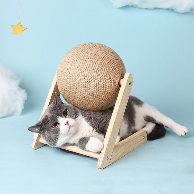 Cat Scratching Ball Toy Kitten Sisal Rope Ball Board Grinding Paws Toys Cats Scratcher Wear-resistant Pet Supplies