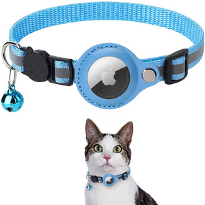 Dog Collar Case for Airtag Cat Collar with Bell for Anti Lost Locator Tracker Dog Accessories Reflective Pet Manufacturer Collar