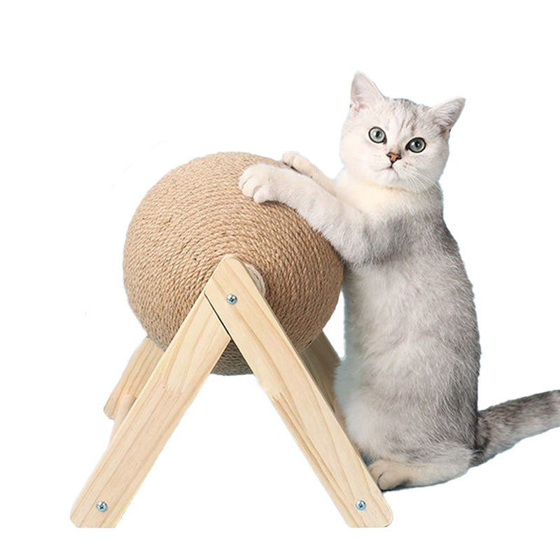 Cat Scratching Ball Toy Kitten Sisal Rope Ball Board Grinding Paws Toys Cats Scratcher Wear-resistant Pet Supplies