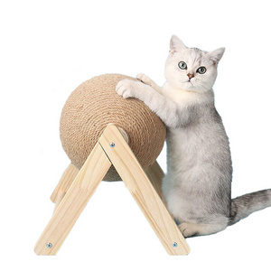 Cat Scratching Ball Toy Kitten Sisal Rope Ball Board Grinding Paws Toys Cats Scratcher Wear-resistant Pet Supplies