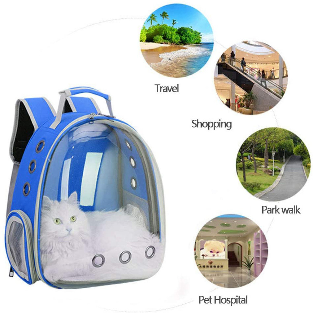 Cat Backpack Pet Carriers Collapsible Cats Shoulder Bag Ventilate Transparent Foldable Carries Travel Cat Bed