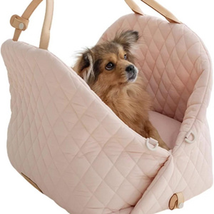 Portable Pet Carrier Bag Dog Handbag Summer Outdoor Dog Car Seat Bed Luxury Car Fit for Seat Pet Car Seat Washable Puppy Beds