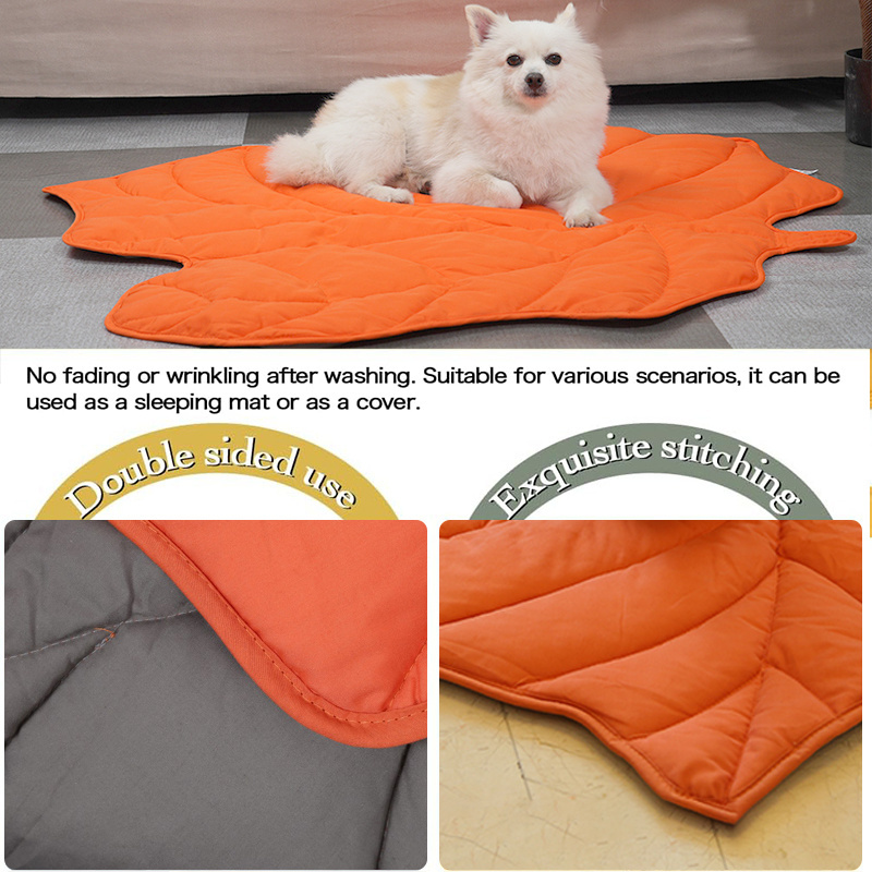 Leaf Shaped Dog Mat Blanket Summer Cooling Dog Bed For Cat Mat Comfort Pet Blanket Pet Carpet OEM Custom LOGO Dog Products