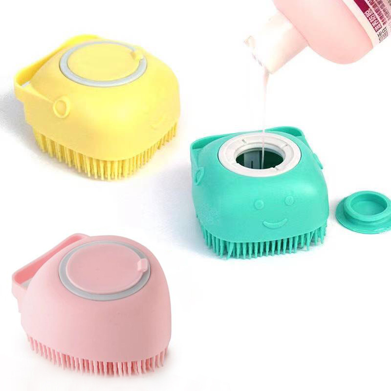 Pet Shampoo Massager Brush Bathroom Puppy Dog Brush Cat Massage Comb Grooming Soft Dog Cleaning Shower Brush Pet Accessories